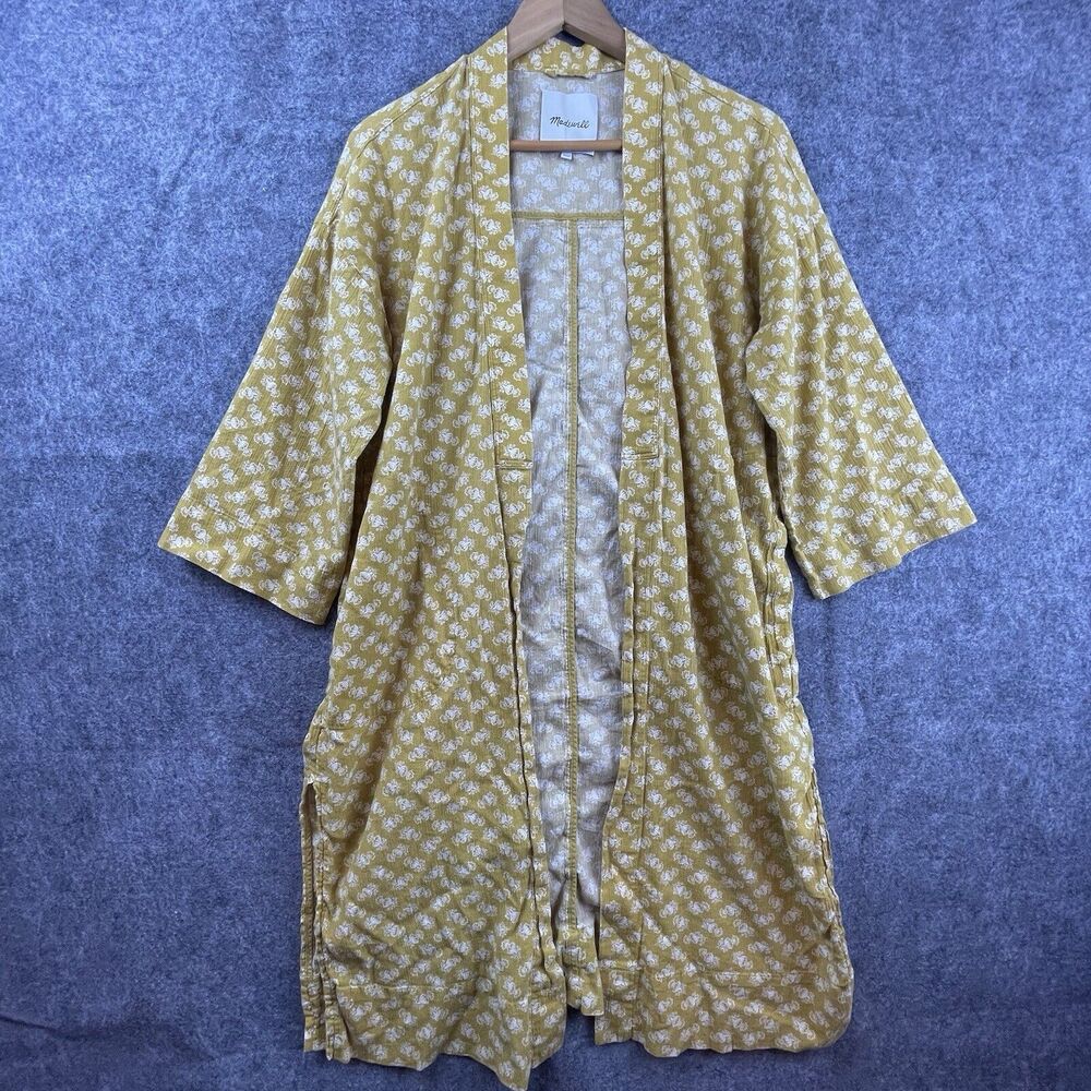 Madewell Print Robe Jacket Womens Small Golden Meadow Boho Flowy Coverup Layer